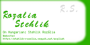 rozalia stehlik business card